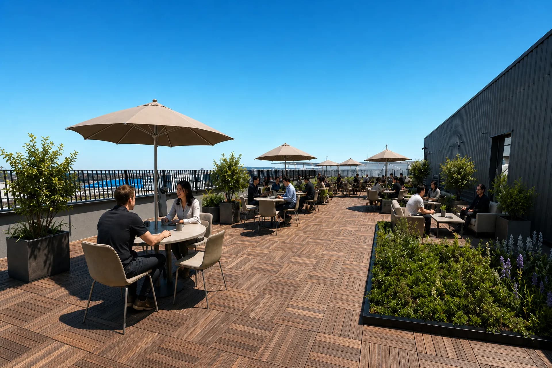 Rooftop terrasse végétalisée